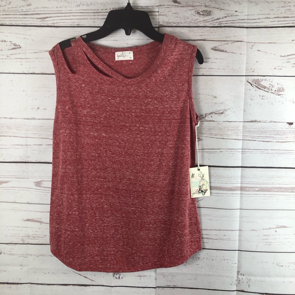 📦Glitz Small side slit on shoulders red scarlet - Picture 8 of 8